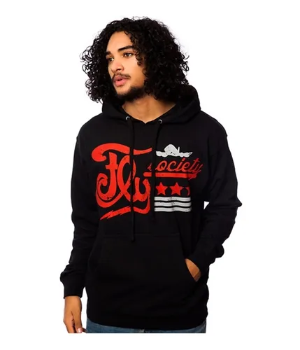 Fly Society Mens The Stars Stripes Hoodie Sweatshirt