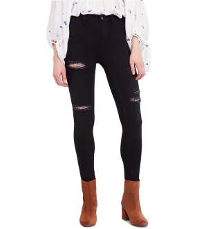 Free People Womens Destroyed Skinny Fit Jeans, TW2