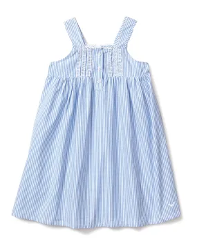 French Blue Seersucker Charlotte Nightgown