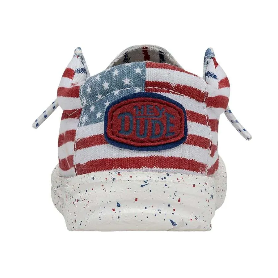 Hey Dude Wally Youth Patriotic Shoes – Stars N Stripes