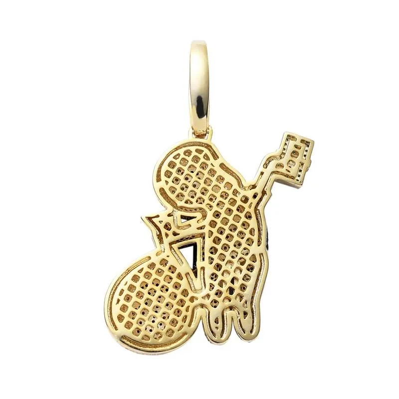 Hip Hop Boy with Money Bag 4 Colours Cartoon Character Necklace Pendants