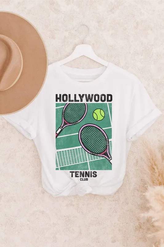 HOLLYWOOD TENNIS CLUB GRAPHIC TEE PLUS SIZE