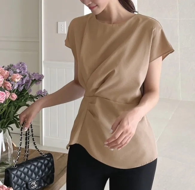 I AM MARI  |Long Sleeves Plain Medium Office Style Elegant Style