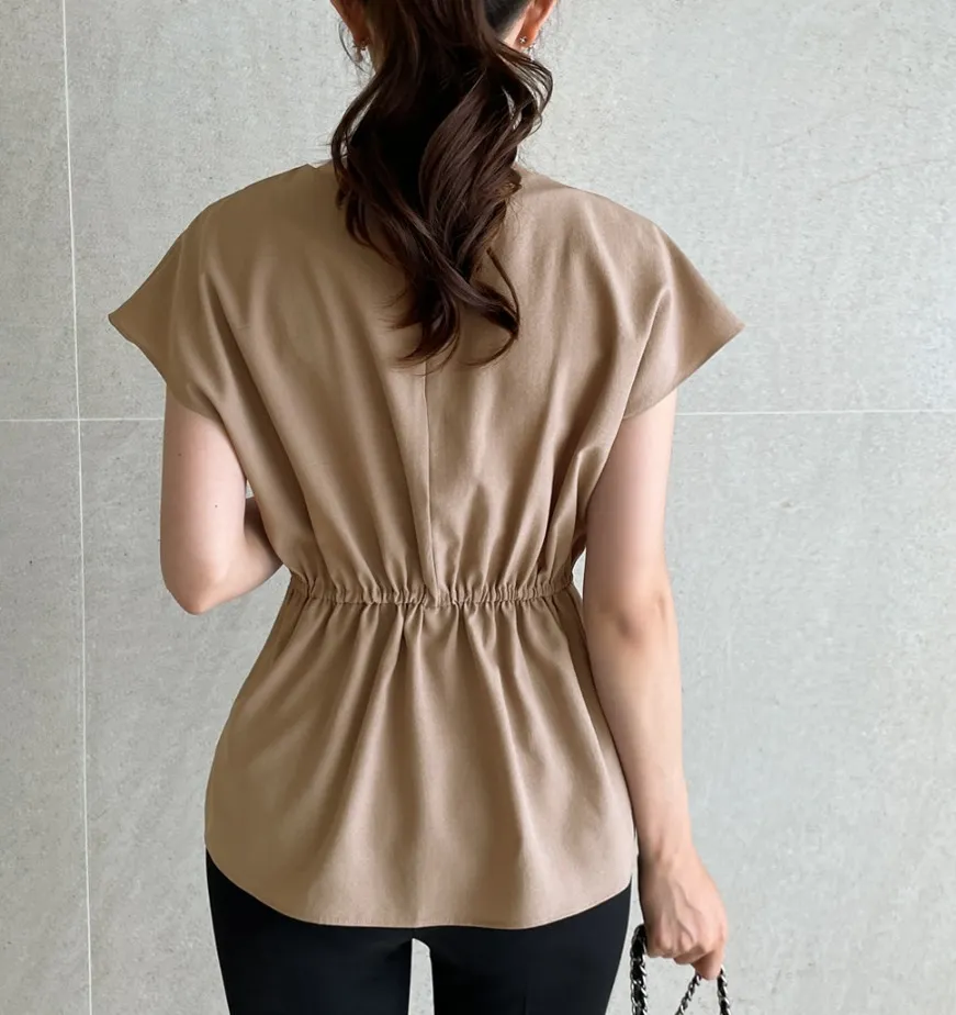 I AM MARI  |Long Sleeves Plain Medium Office Style Elegant Style