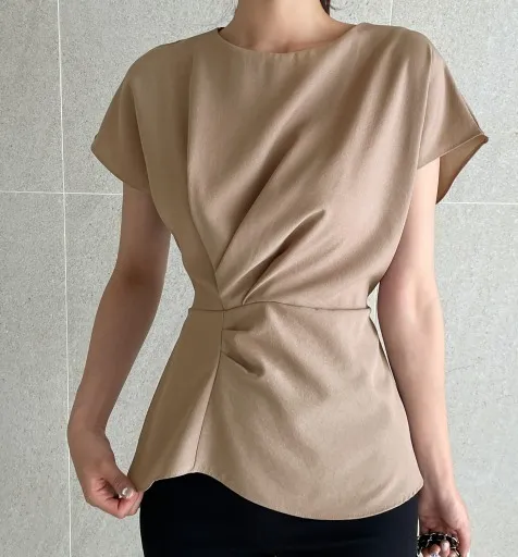 I AM MARI  |Long Sleeves Plain Medium Office Style Elegant Style