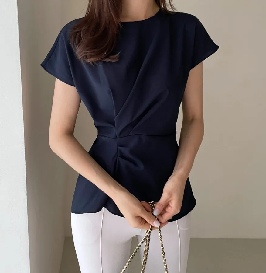 I AM MARI  |Long Sleeves Plain Medium Office Style Elegant Style