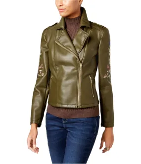 I-N-C Womens Embroidered Motorcycle Jacket, TW3