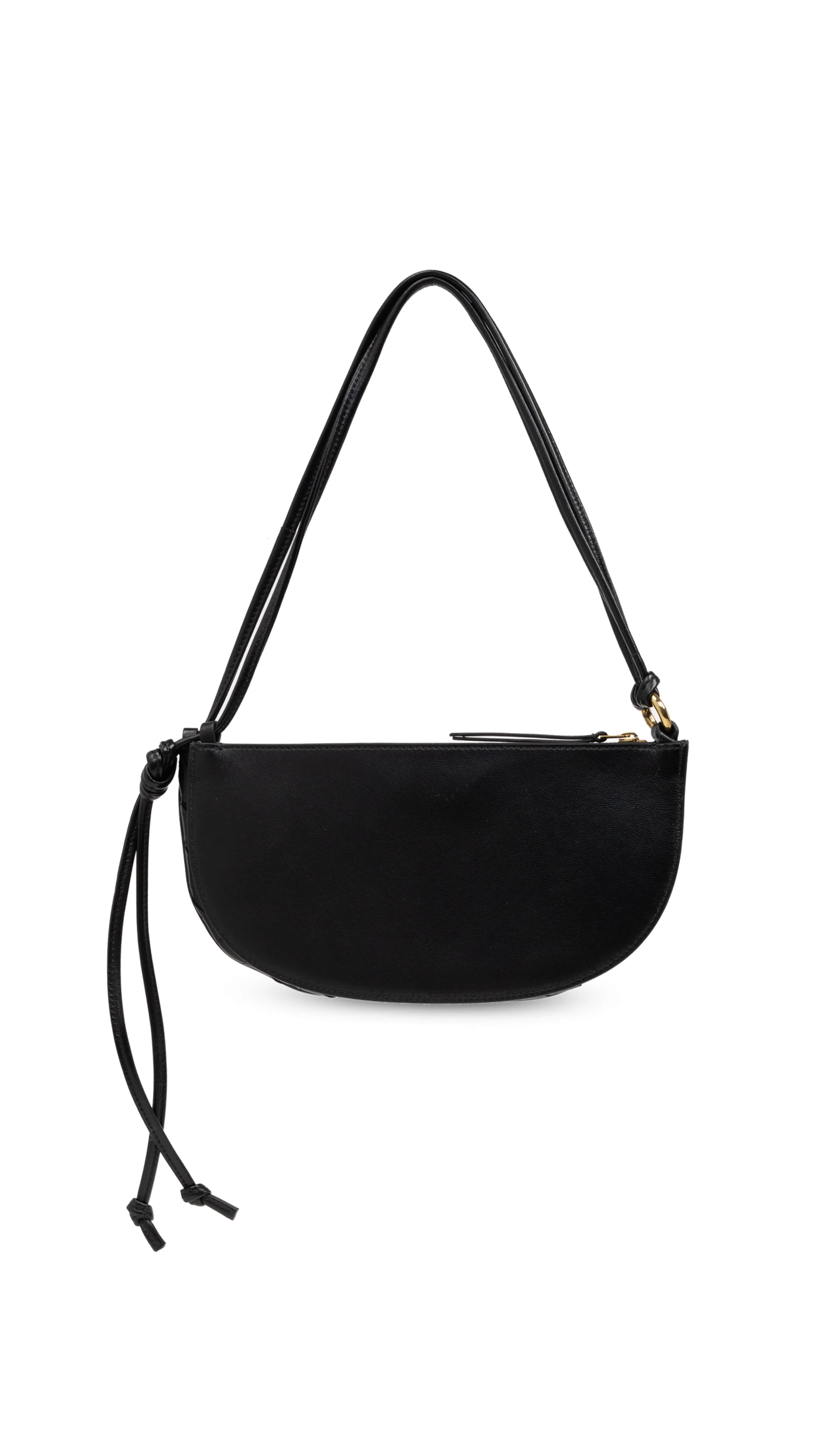 Intreciato Moon Shoulder Bag - Black