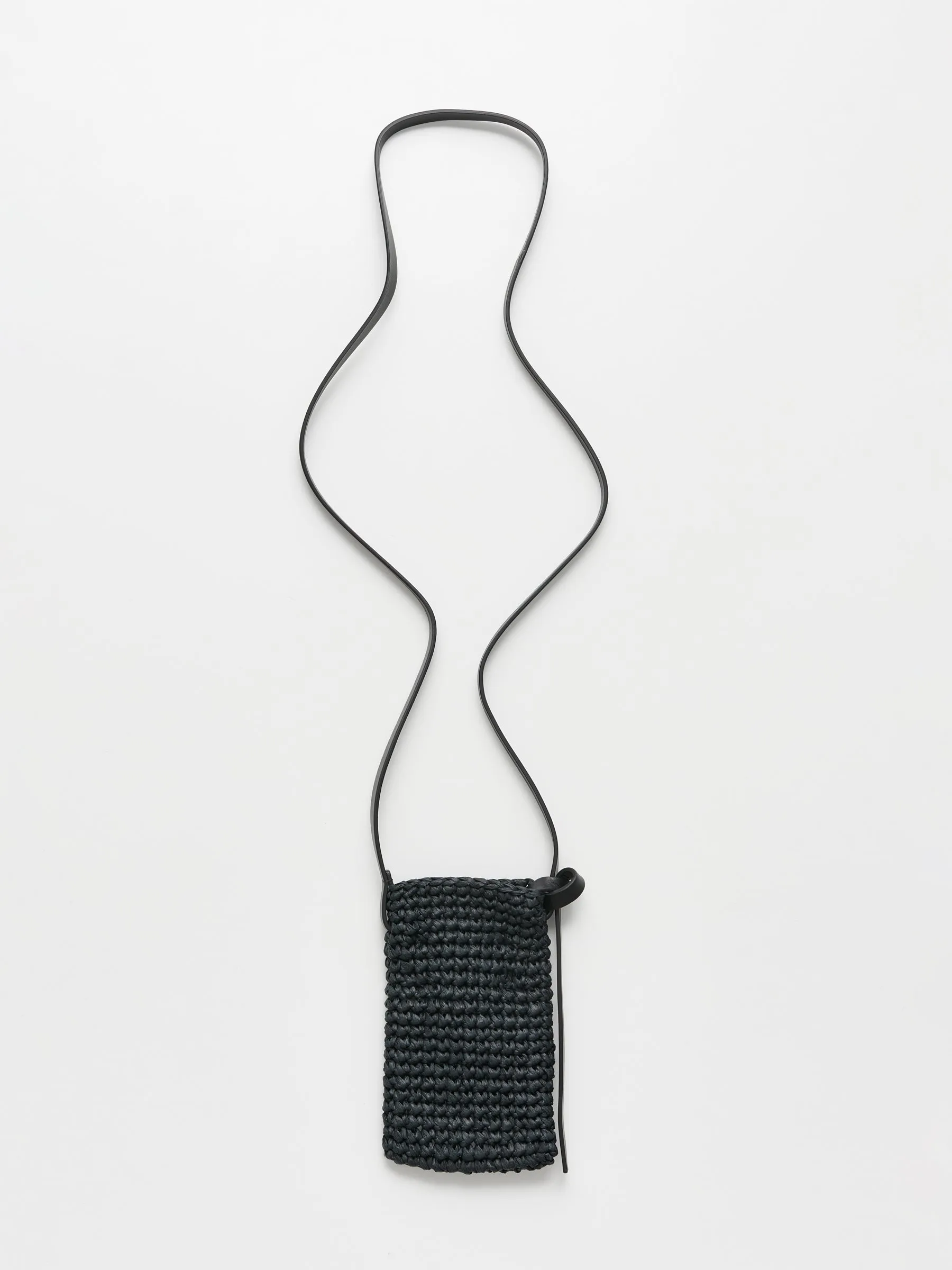 Jil Sander+ Crochet Phone Pocket Bag Black