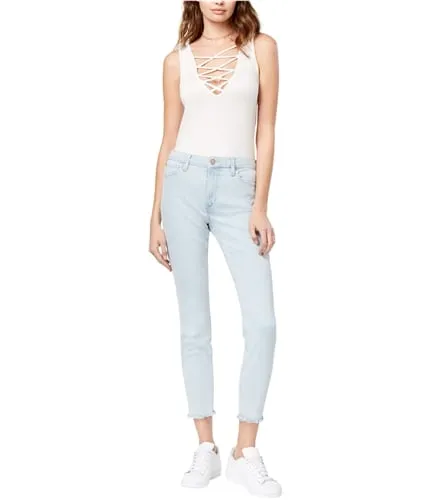 Joe's Womens Frayed Skinny Fit Jeans