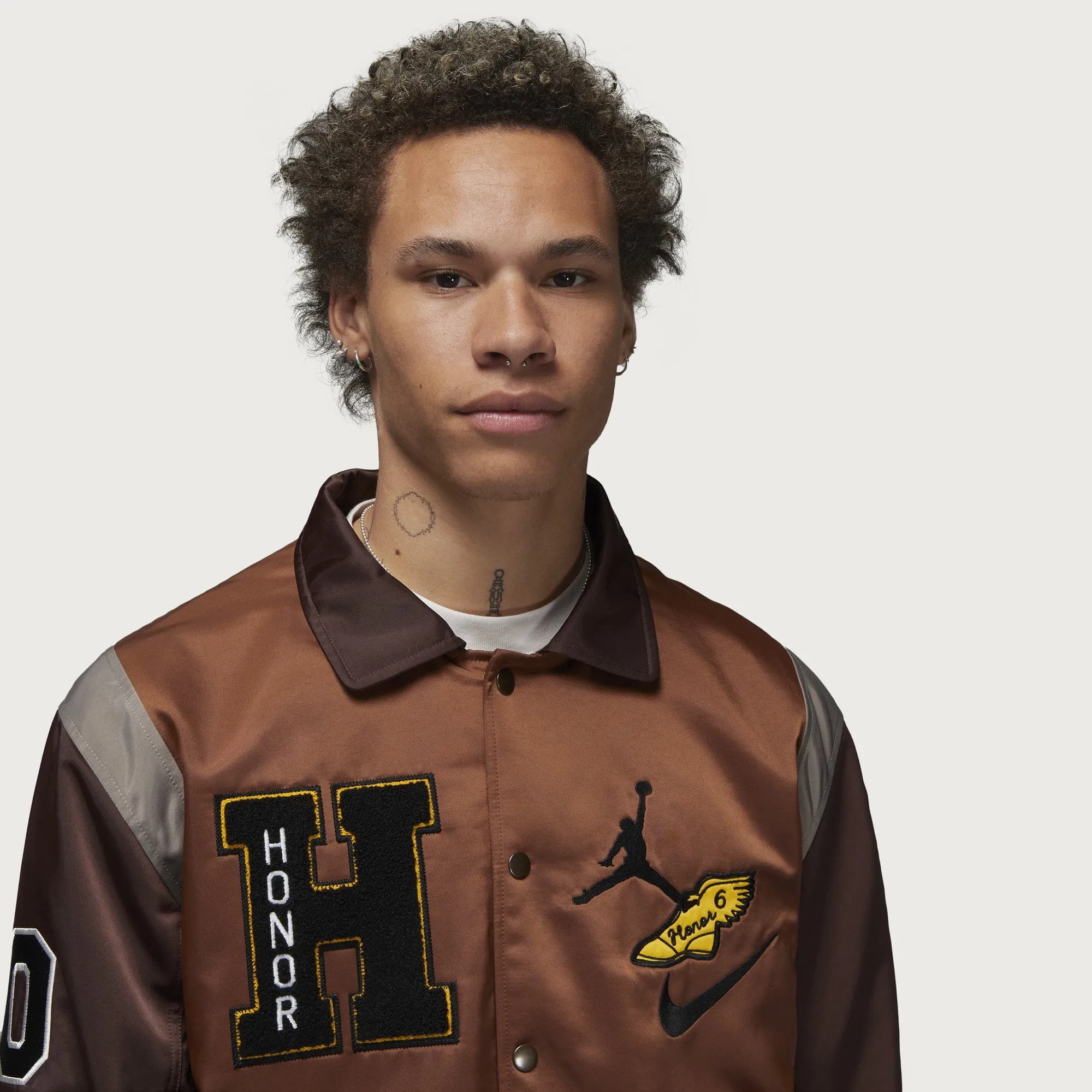 Jordan x HTG Varsity Jacket - Pecan / Moon Fossil