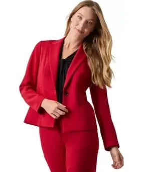 Kasper Women's One Button Jacket with Princess Seams