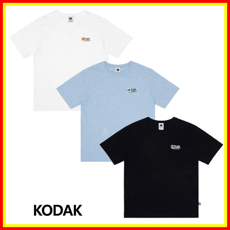 KODAK  |Street Style U-Neck Cotton Short Sleeves T-Shirts