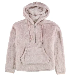 Lounge Affair Womens Fleece 1/2 Zip Hoodie Sweatshirt