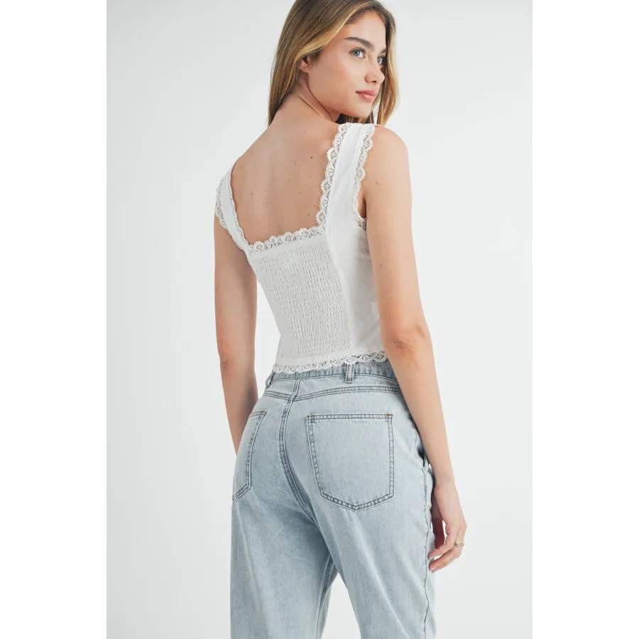 MABLE Pleated Front Detail Straight Jeans