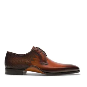 Magnanni 24834 Hayos Men's Shoes Tobacco Laser Print / Calf-Skin Leather Derby Oxfords (MAGS1124)