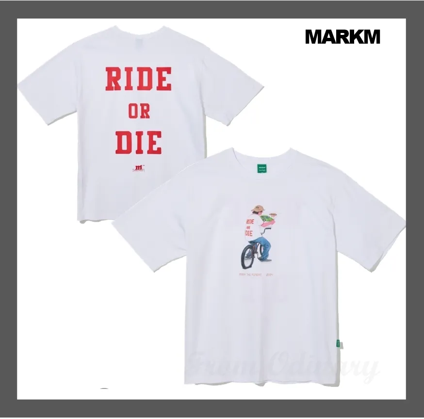 MARKM  |Unisex Street Style Cotton Logo T-Shirts