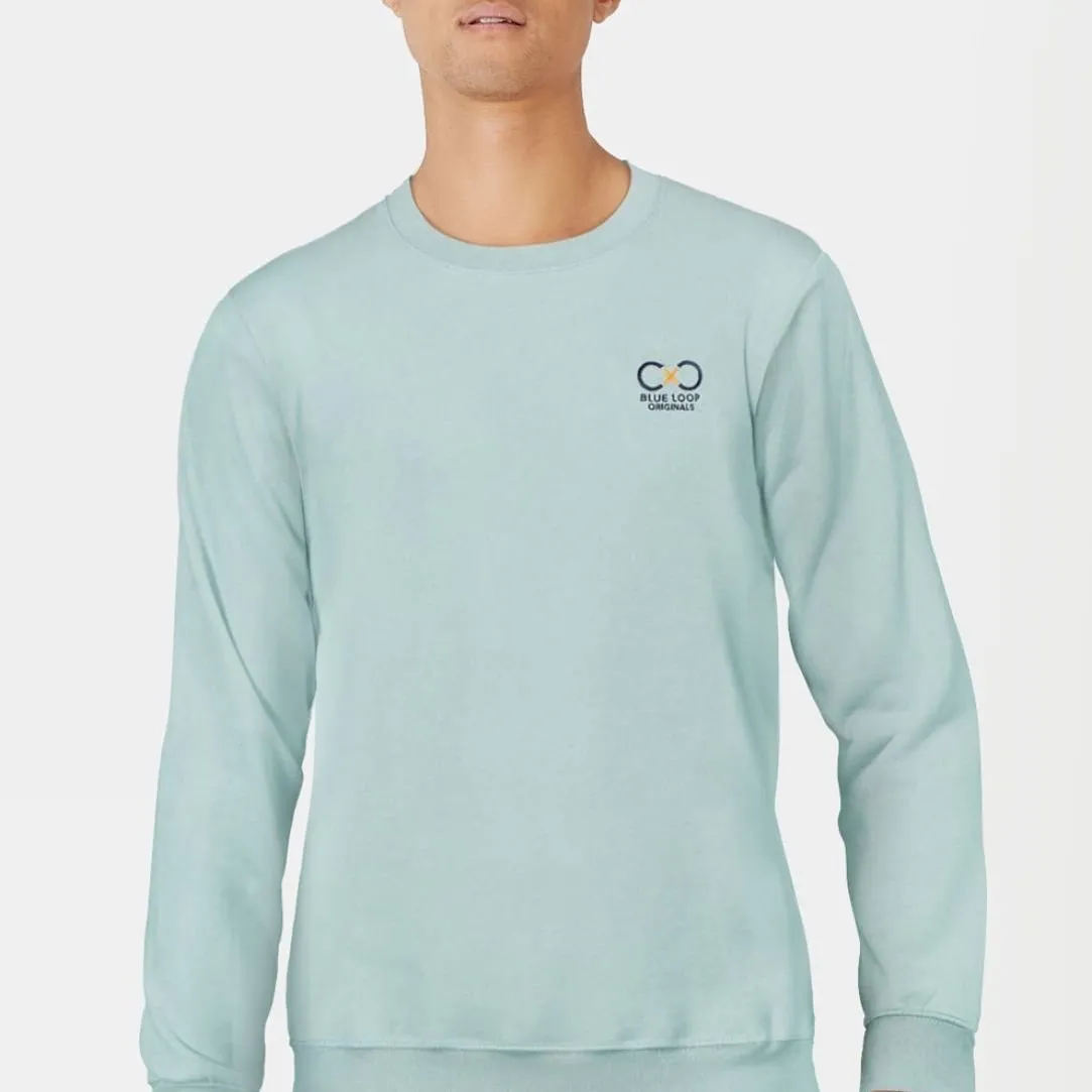 Mens Blue Fleece Sweater