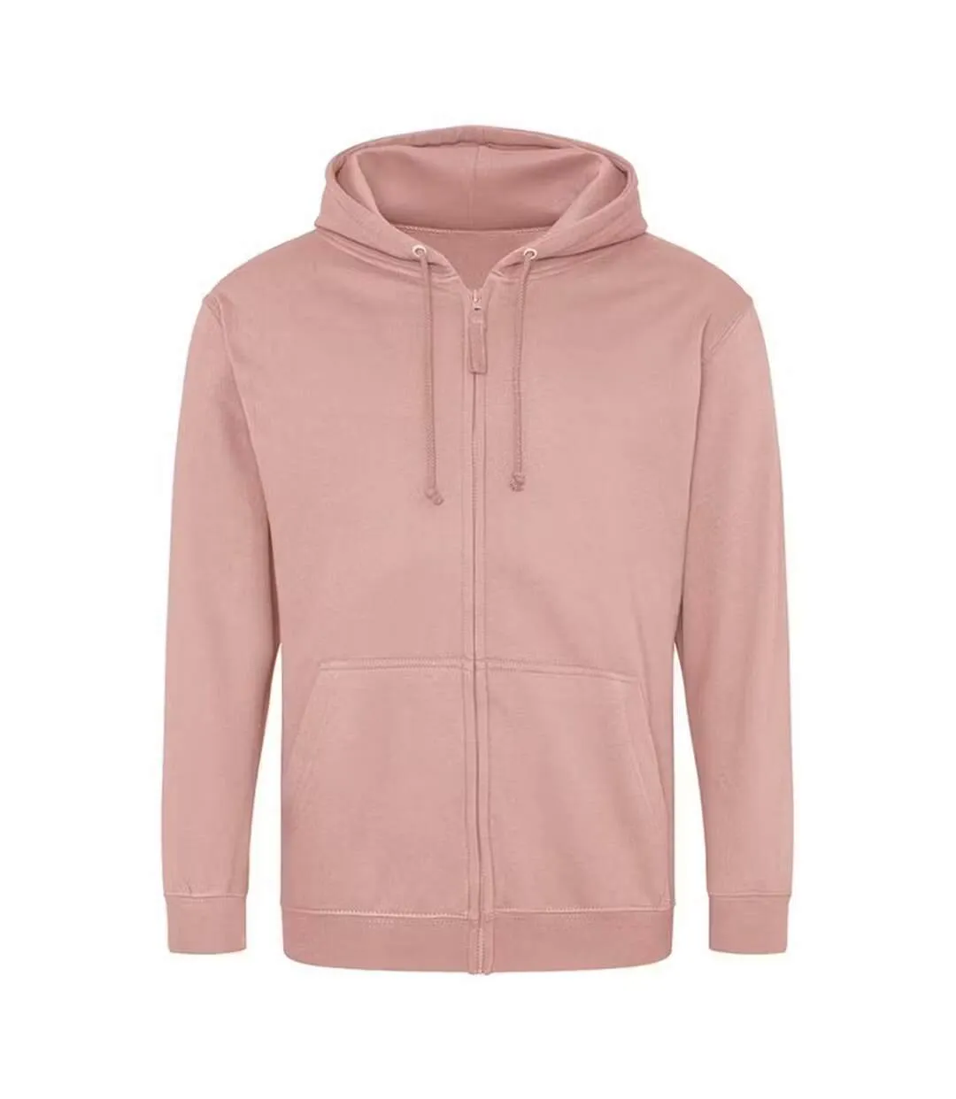 Mens full zip hoodie dusty pink Awdis