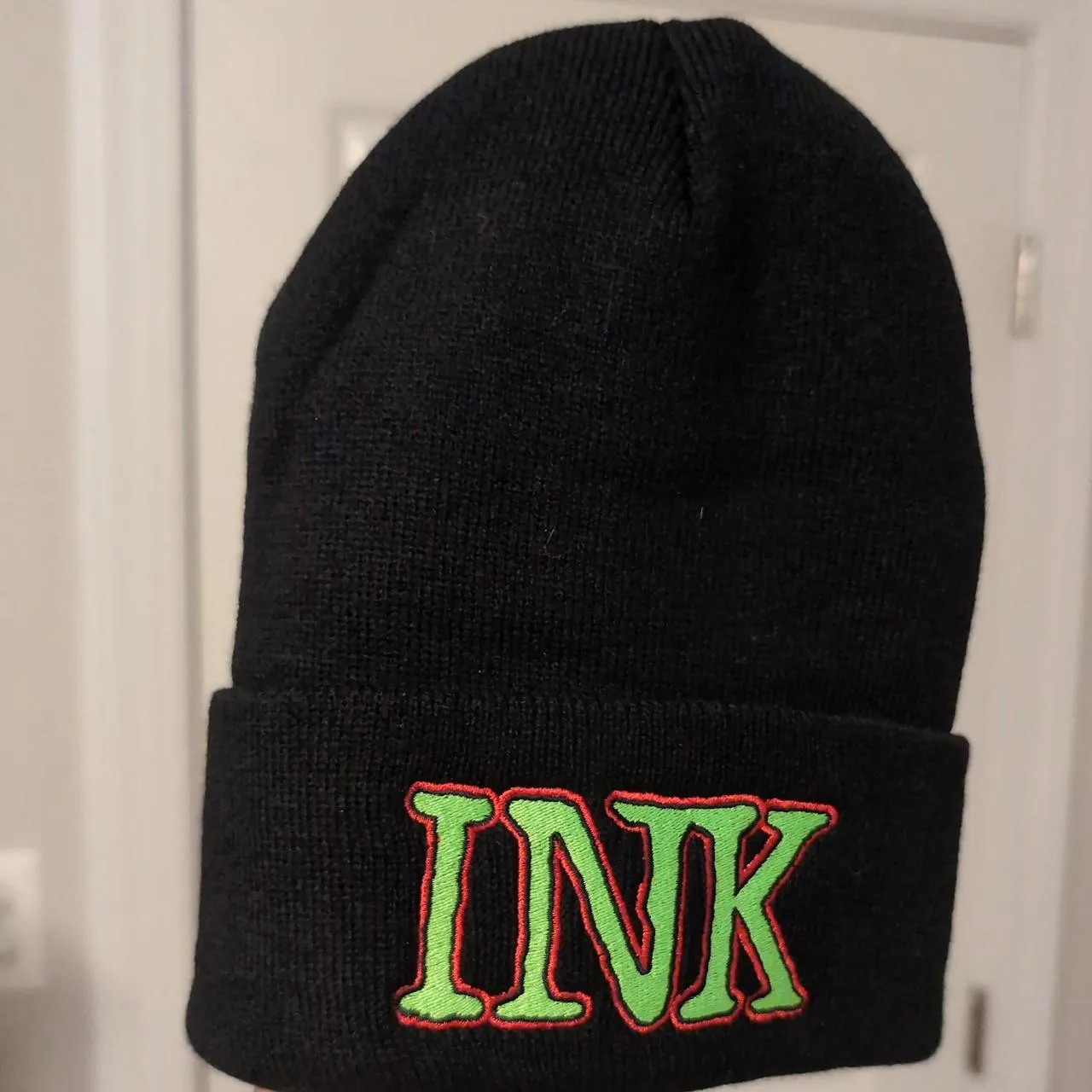 Men's Red and Green Hat