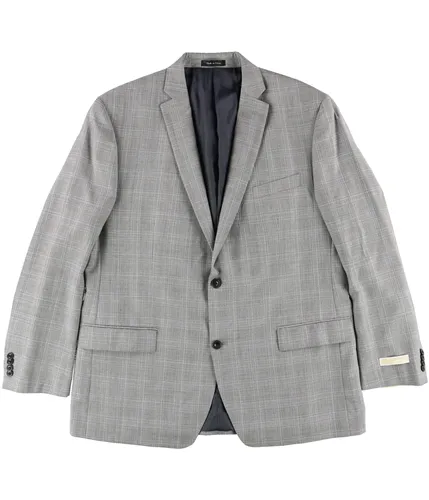 Michael Kors Mens Plaid Two Button Blazer Jacket, TW2