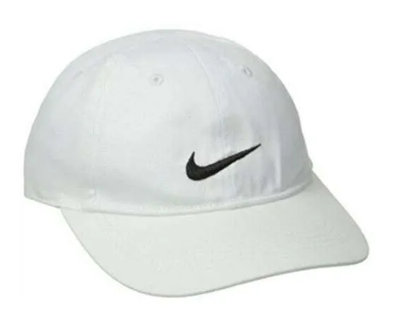 Nike Boys Baseball Cap Hat 4 – 7 Years (White/Black)