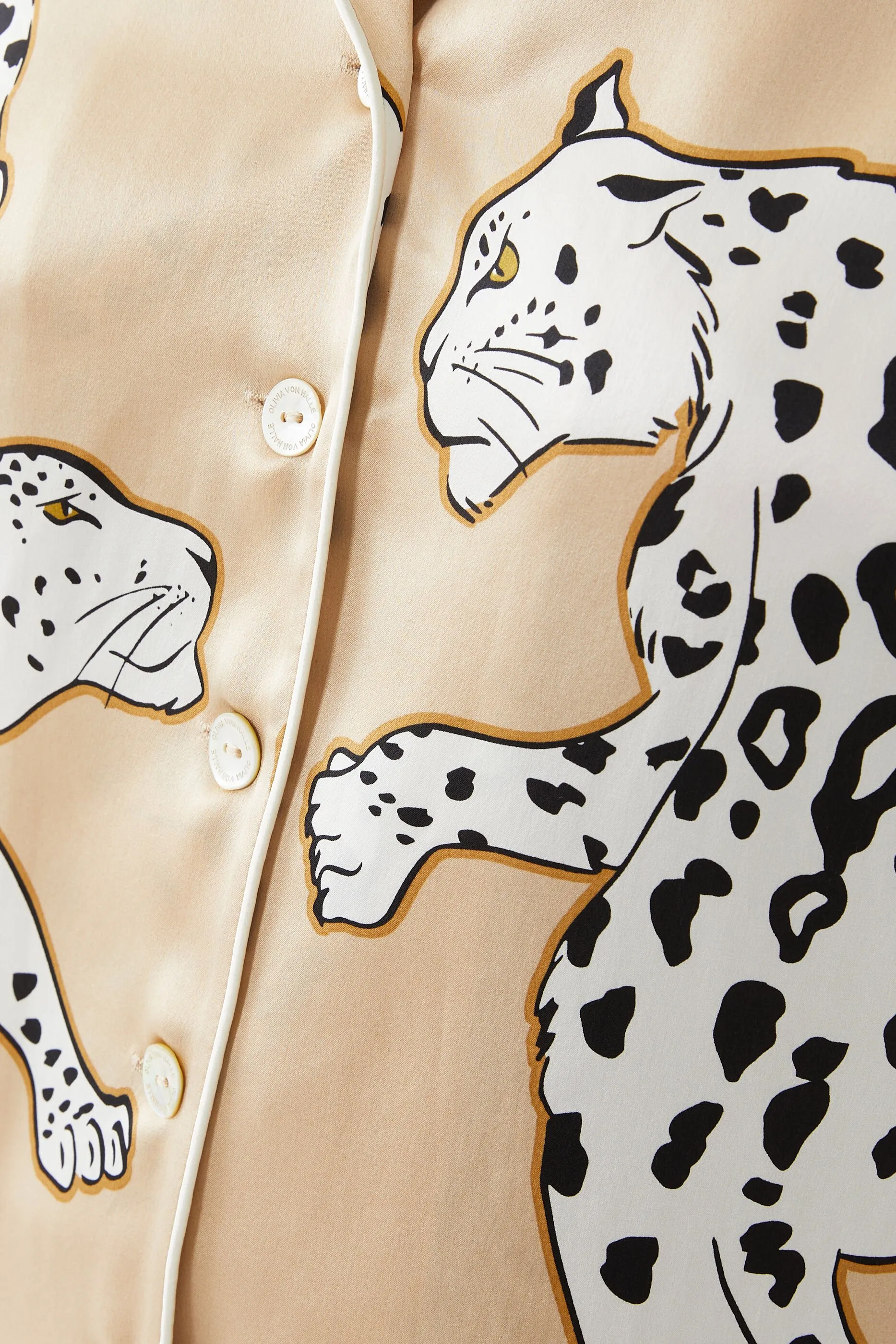 Olivia Von Halle Lila Isla Leopard Pajamas