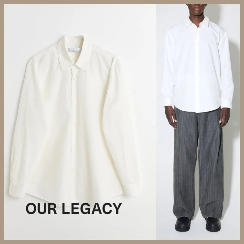 OUR LEGACY  |Unisex Nylon Street Style Long Sleeves Plain Cotton Shirts