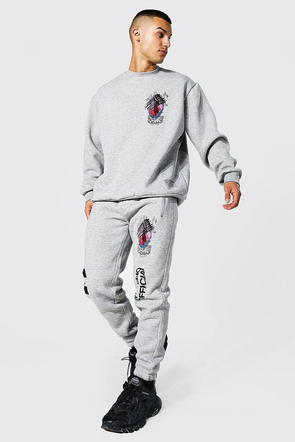 Oversized Official Graffiti Sweater Tracksuit