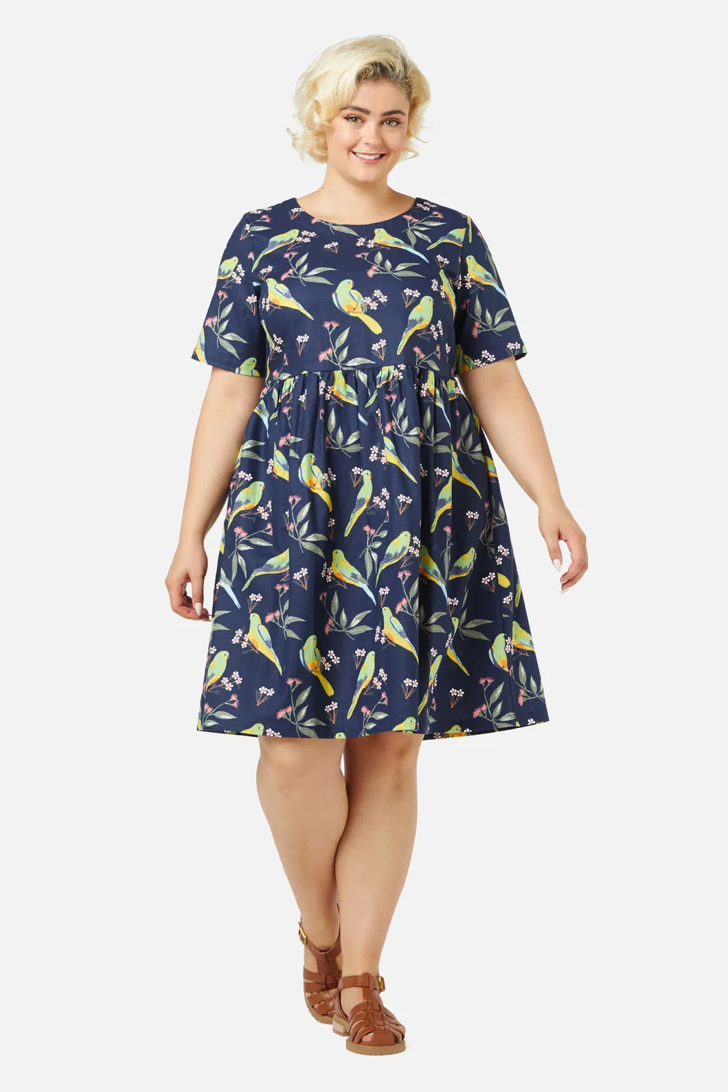 Parrot Smock Dress