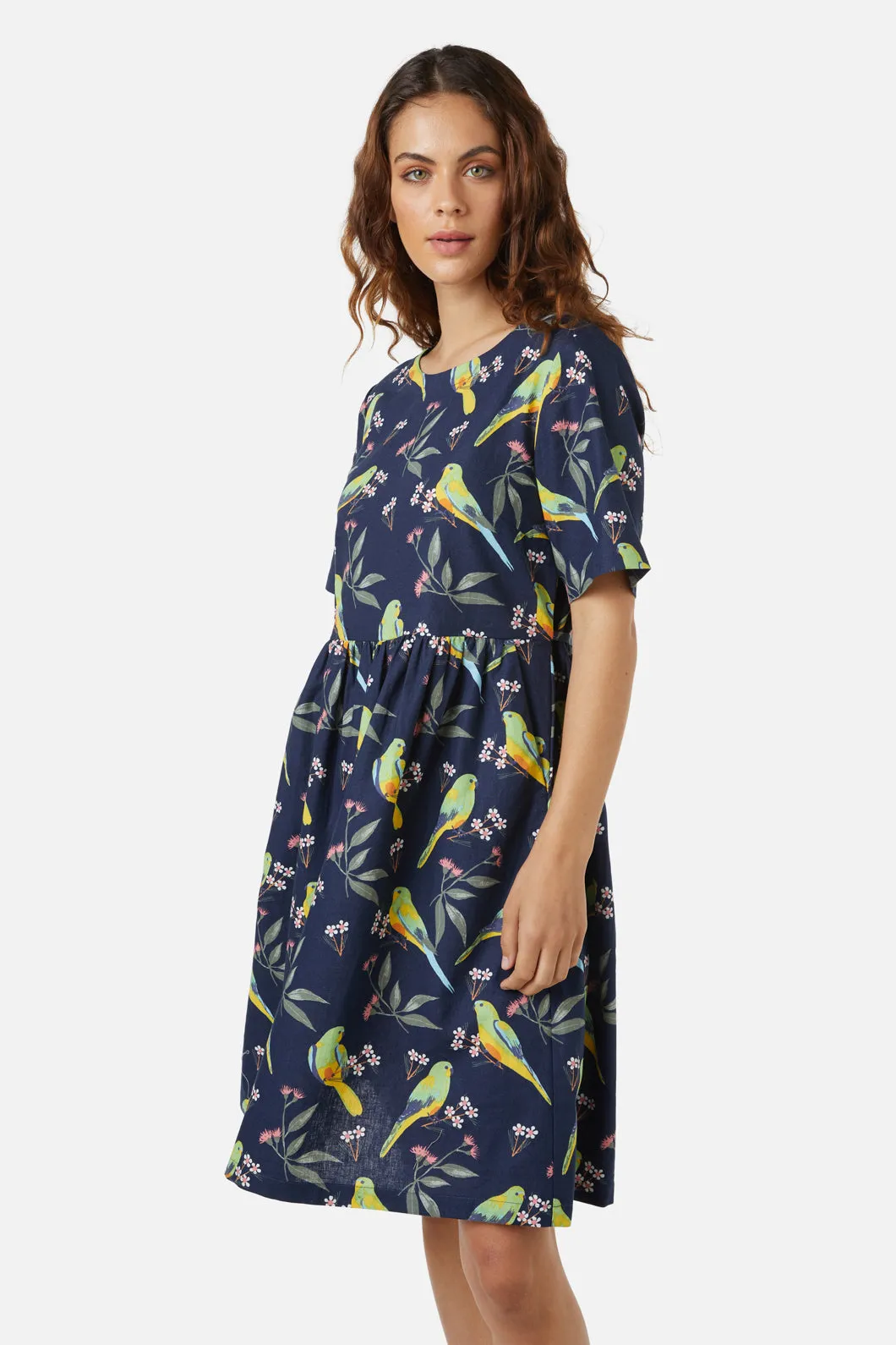 Parrot Smock Dress