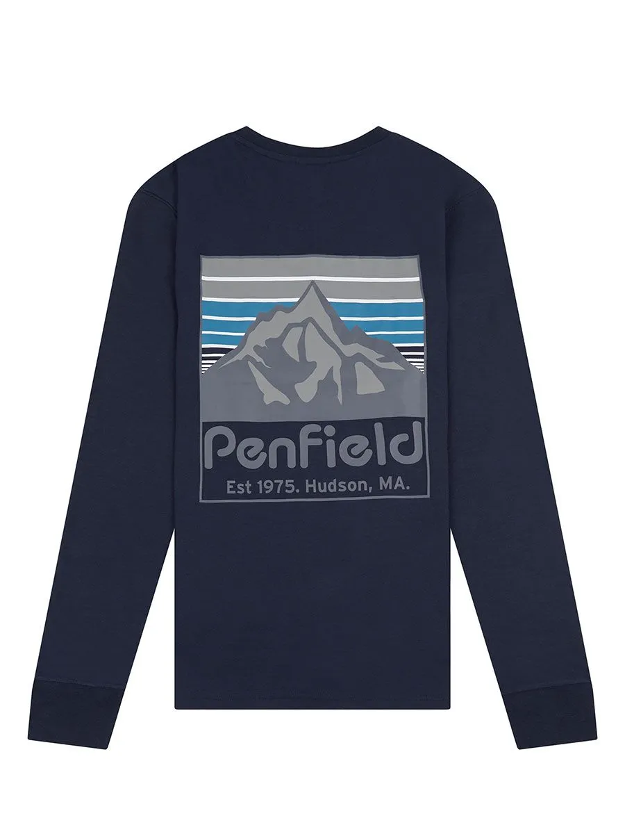 Penfield Back Graphic L/S T-Shirt - Navy Blazer