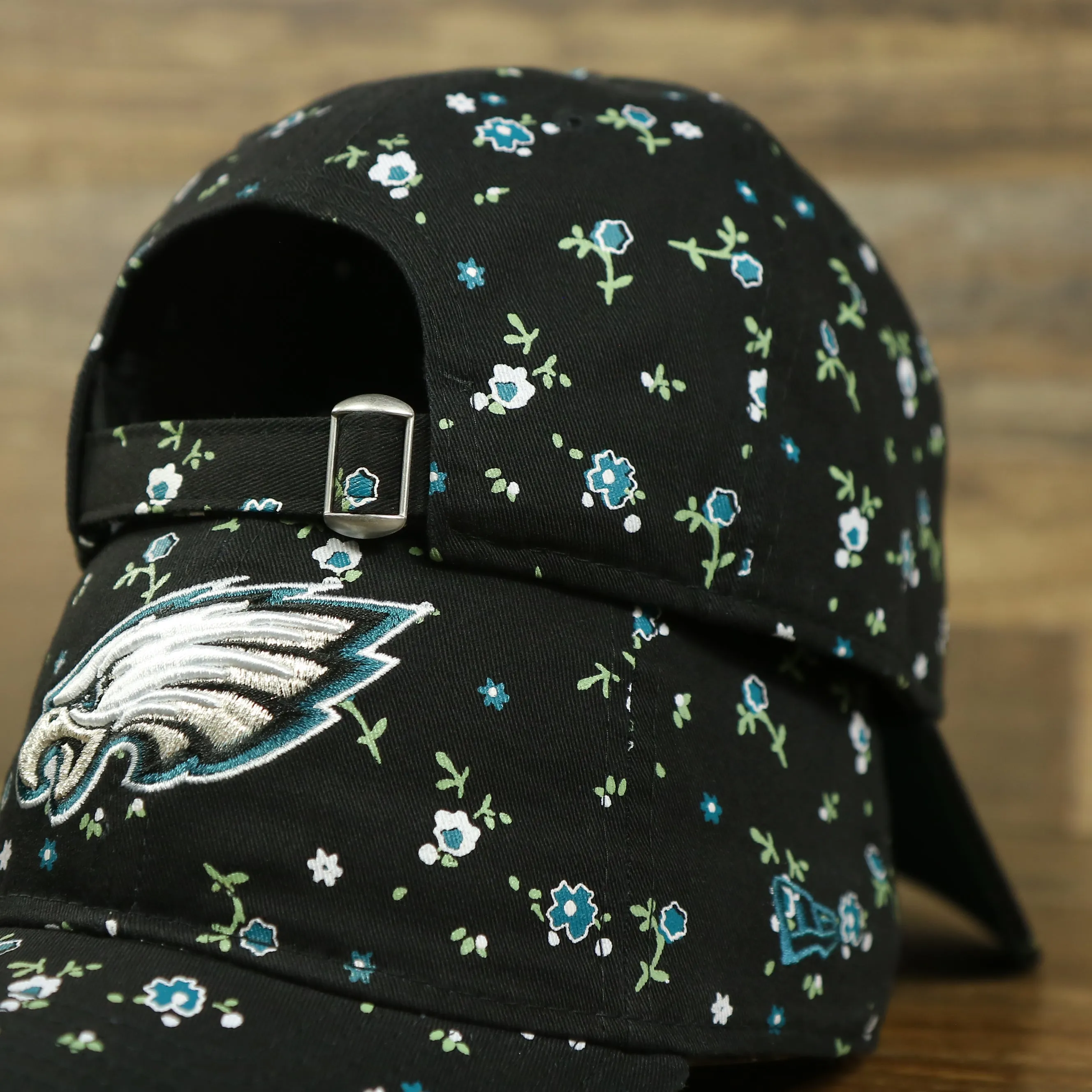 Philadelphia Eagles Ladies Floral Bloom Micro Flower Pattern 9Twenty Dad Hat | Womens Floral Eagles Hat