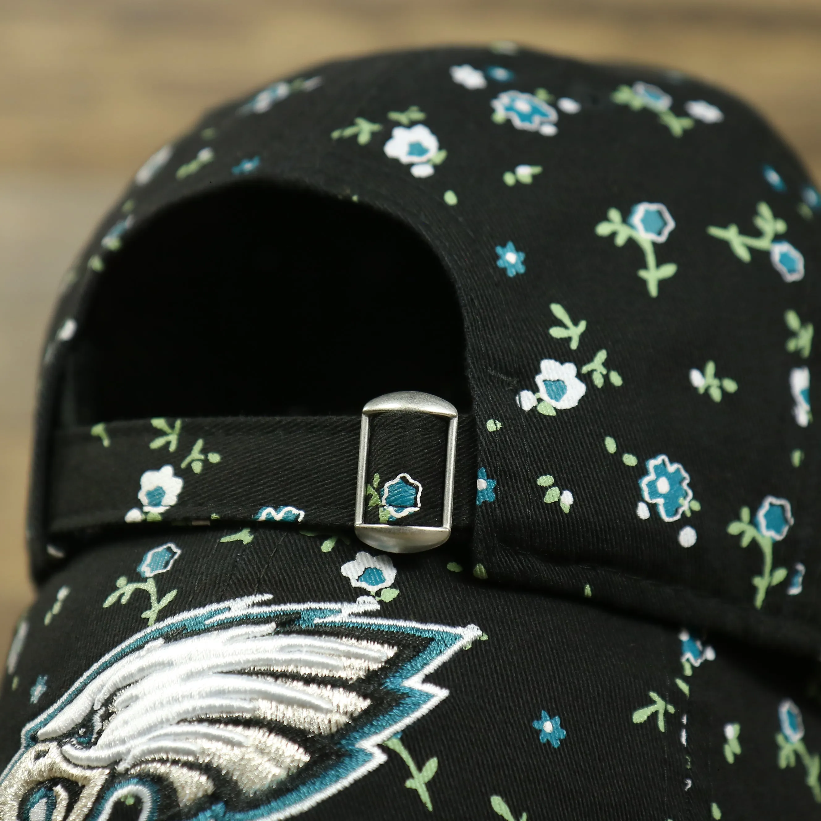 Philadelphia Eagles Ladies Floral Bloom Micro Flower Pattern 9Twenty Dad Hat | Womens Floral Eagles Hat