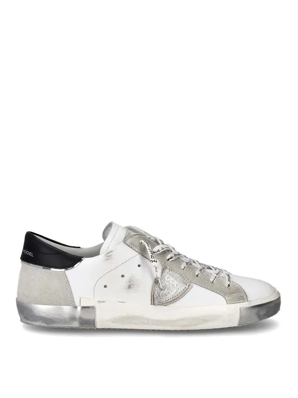 Philippe Model Sneaker Uomo Prsx Low Bianco Argento