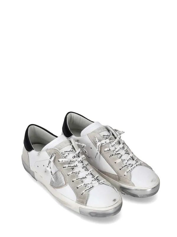 Philippe Model Sneaker Uomo Prsx Low Bianco Argento