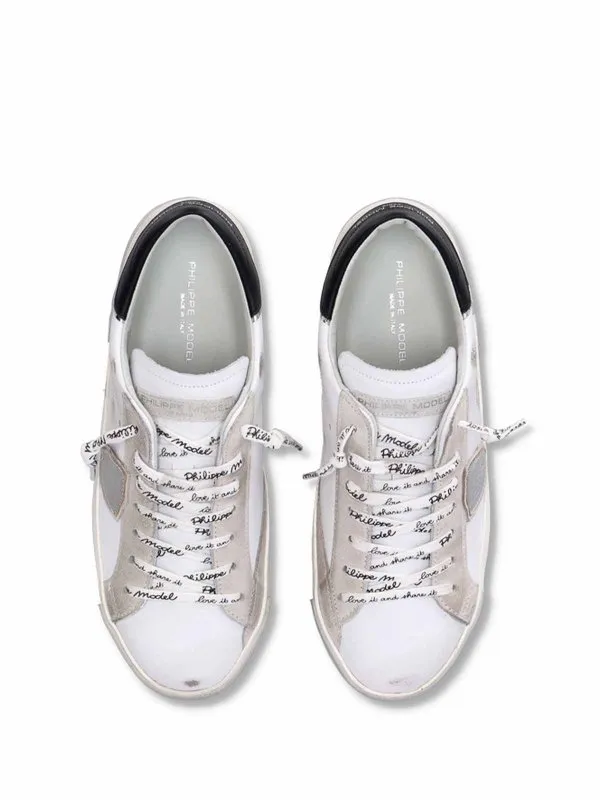 Philippe Model Sneaker Uomo Prsx Low Bianco Argento