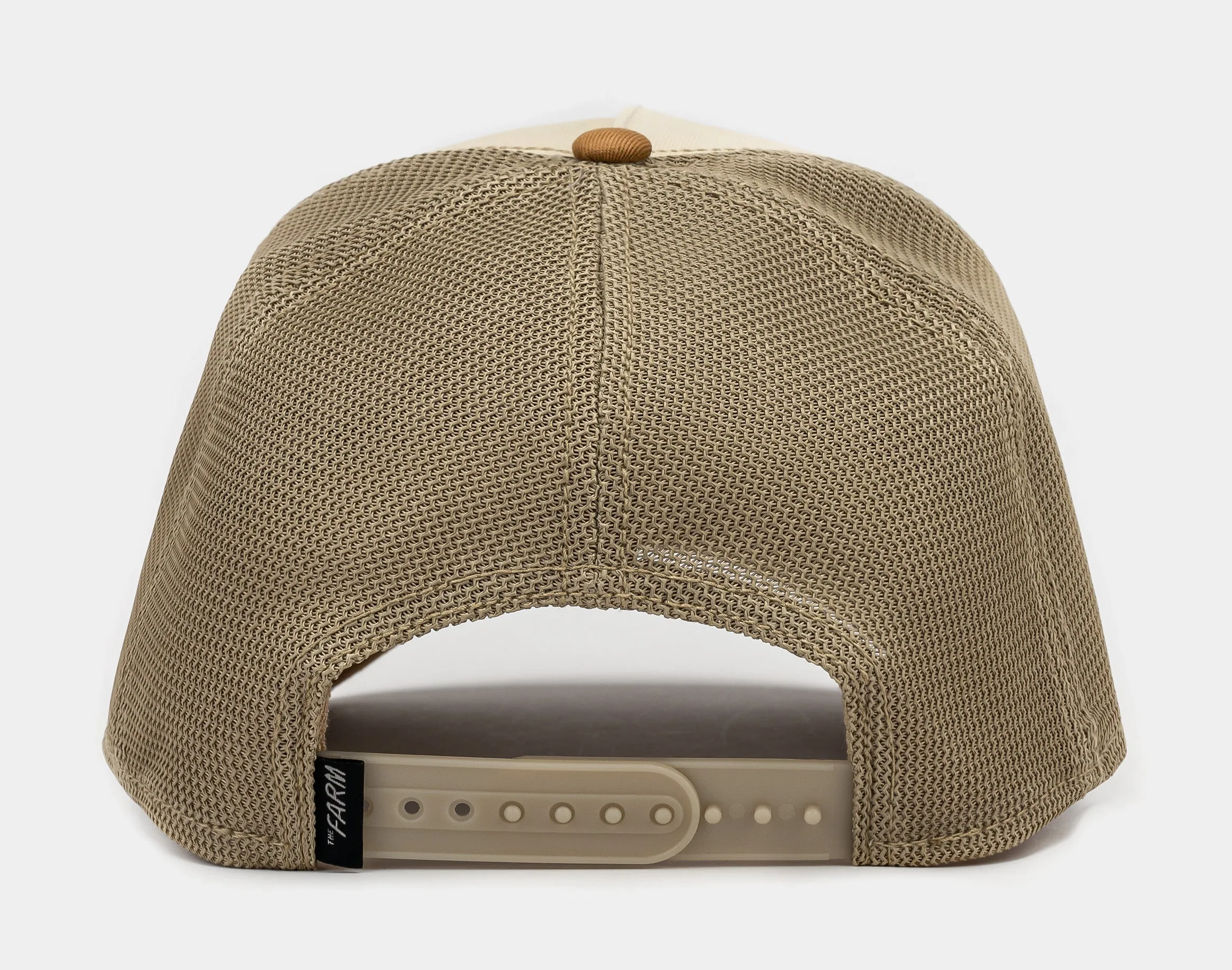 Premium So High Trucker Mens Hat (Khaki/Yellow)