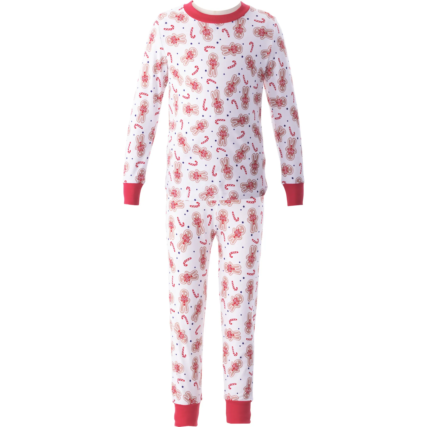 Rachel Riley Gingerbread Pajamas, Red