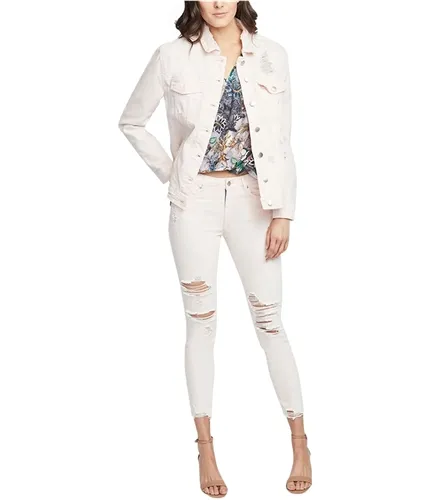 Rachel Roy Womens Destructed Jacket