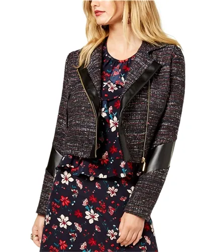 Rachel Zoe Womens Faux Leather Moto Jacket