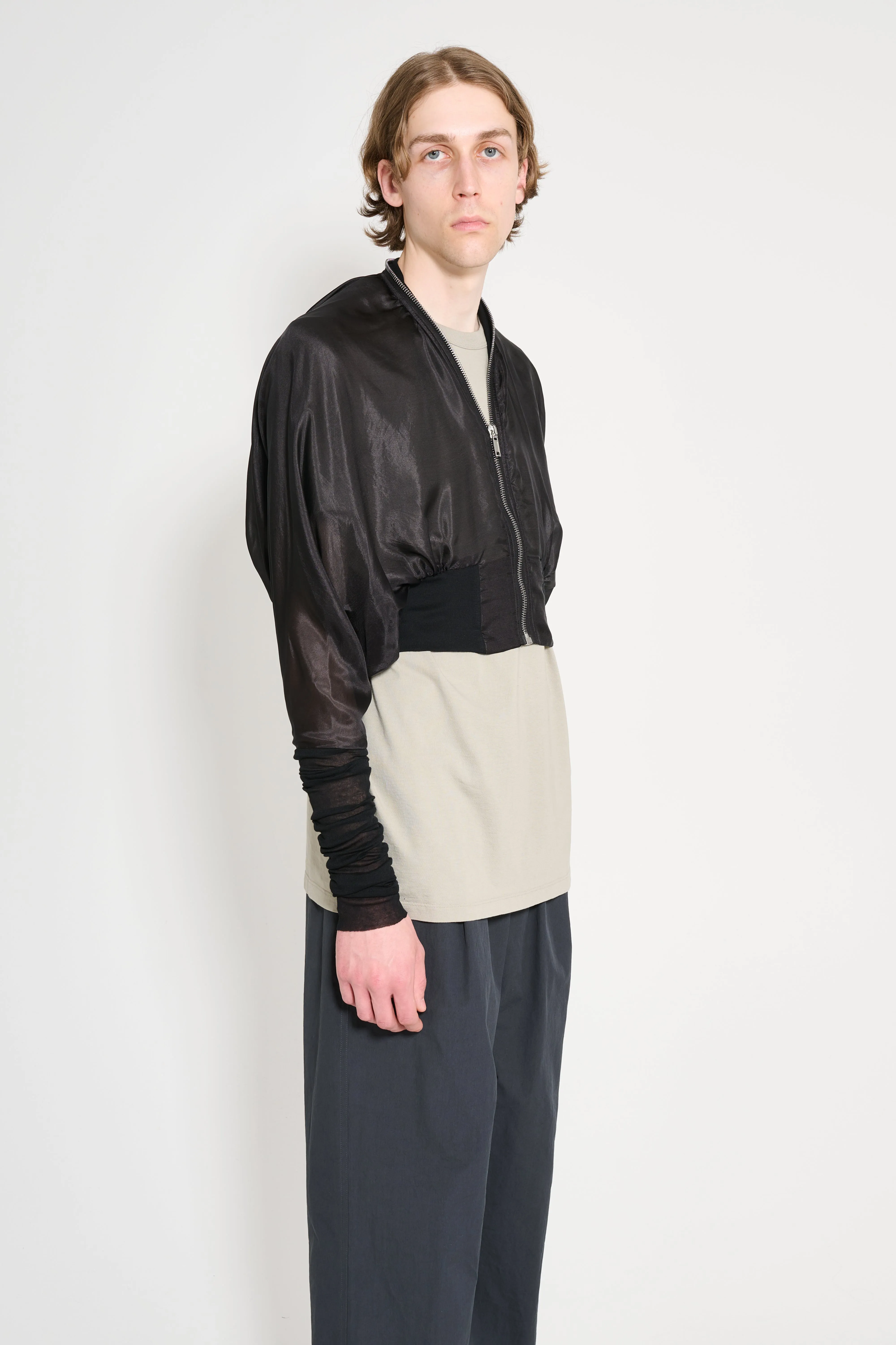 Rick Owens Batwing Flight Jacket Black