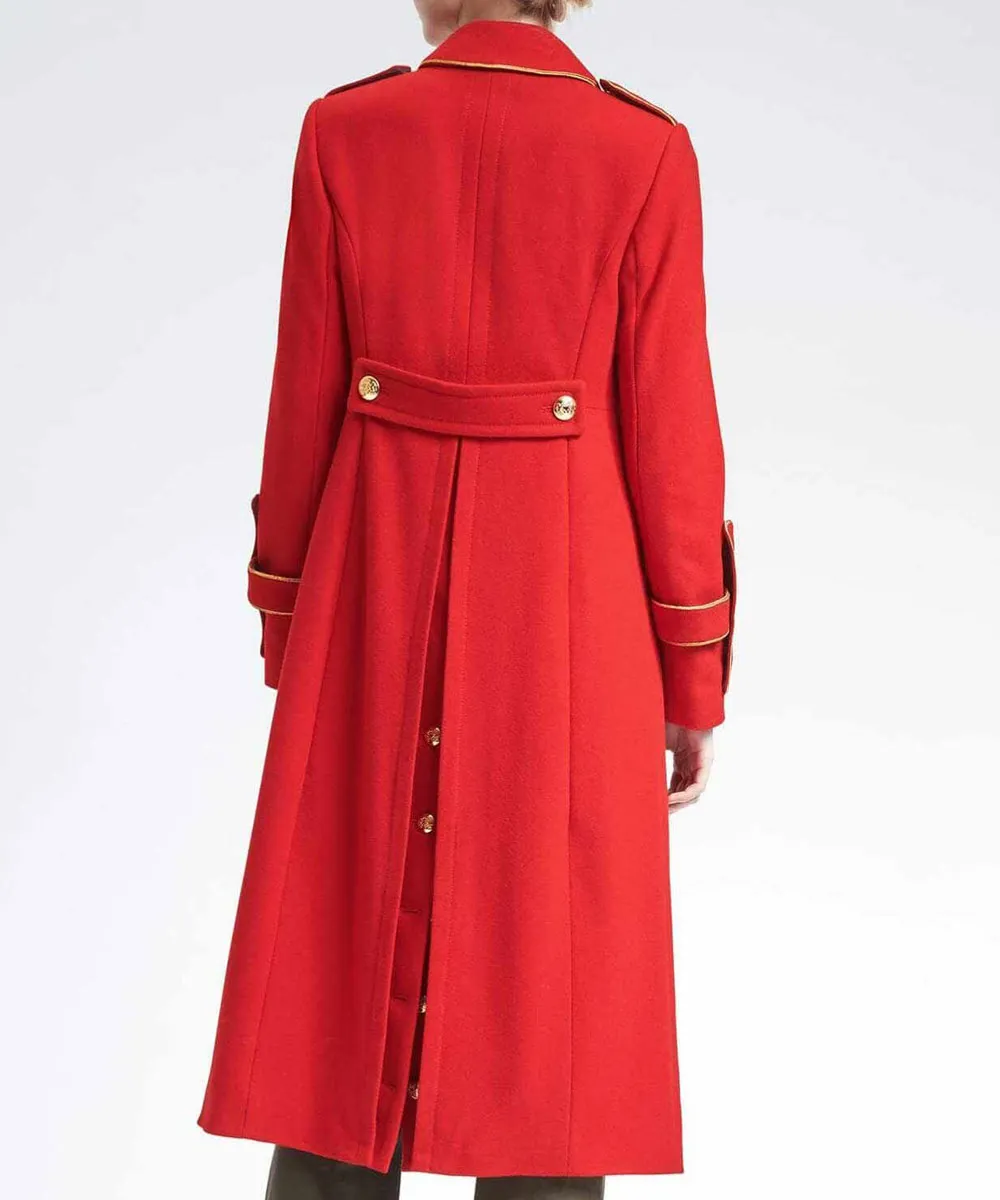 Riverdale Nathalie Boltt Military Red Wool Coat