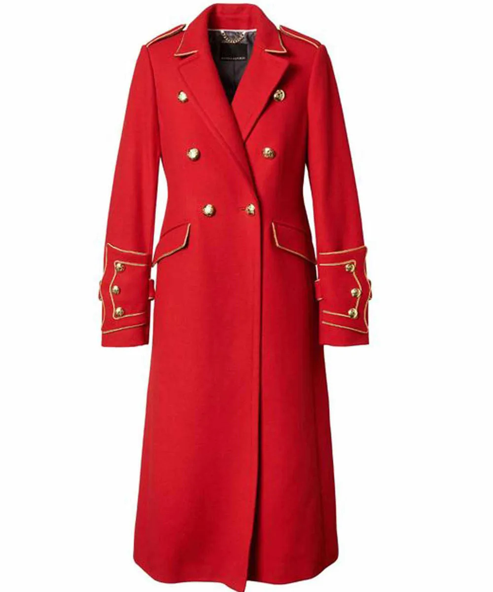 Riverdale Nathalie Boltt Military Red Wool Coat