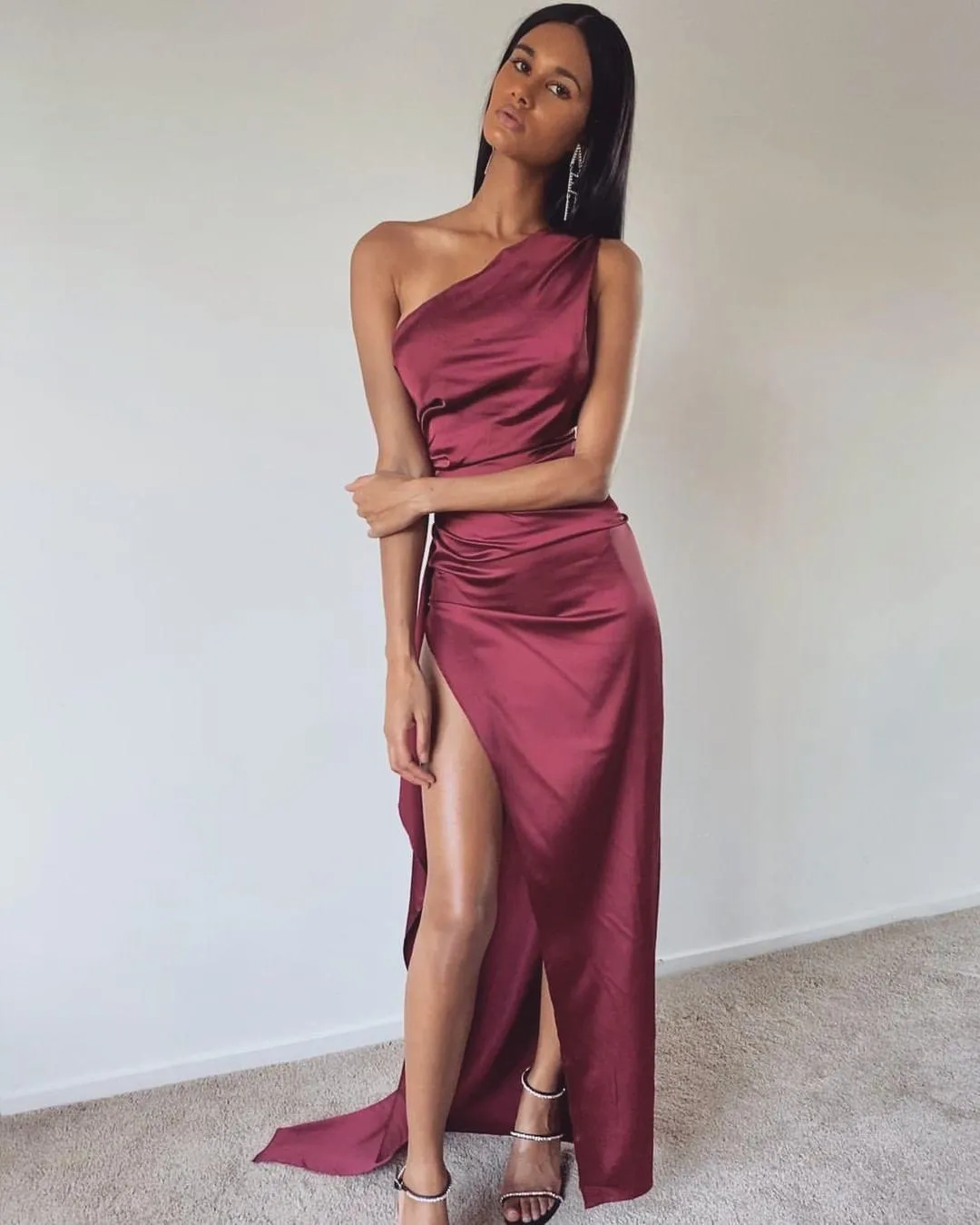 Samira Dress - Burgundy