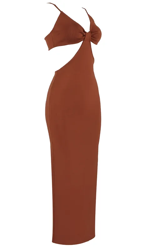 Sari Brown Maxi Dress