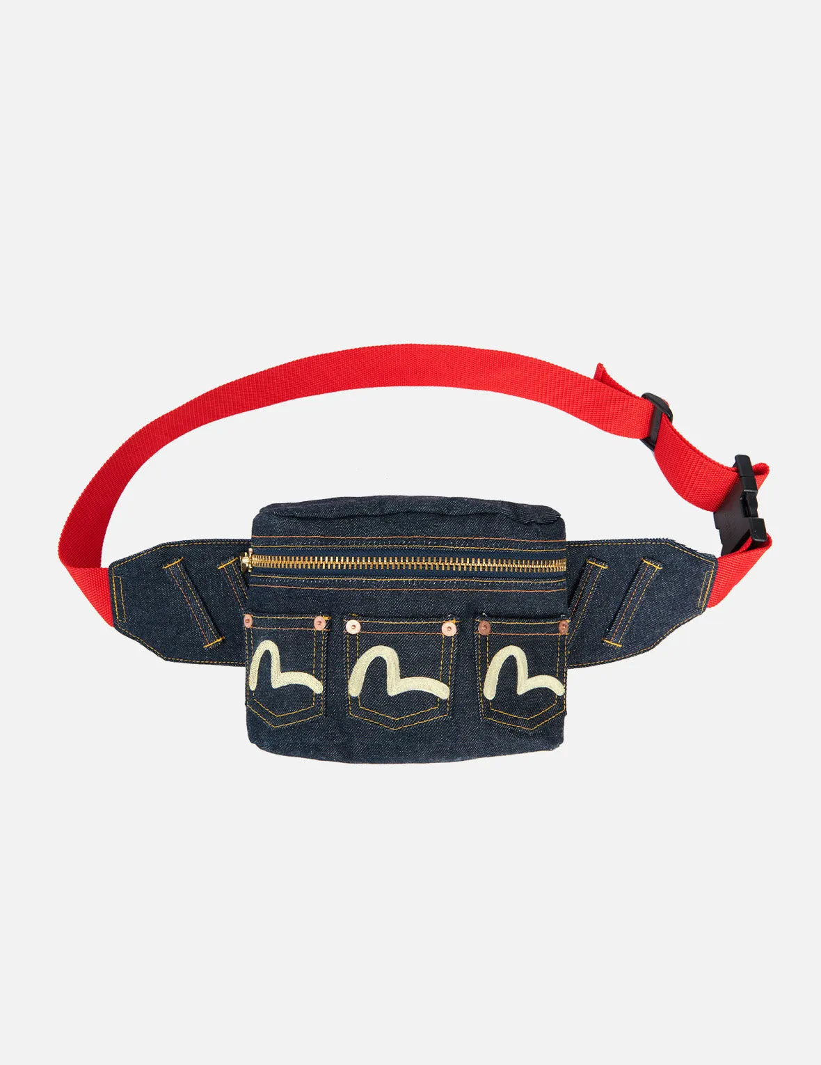 Seagull-embroidered Pocket Belt Bag