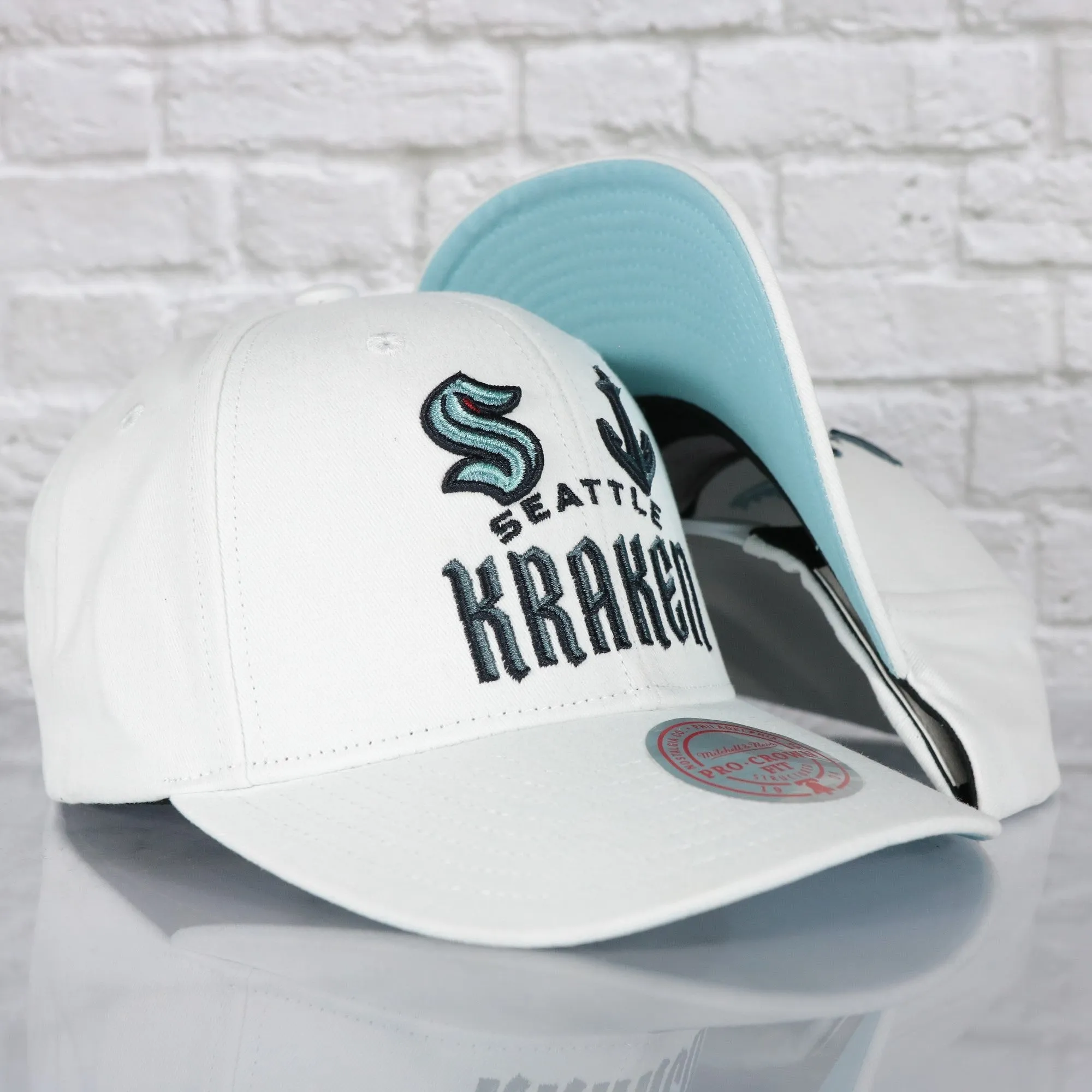 Seattle Kraken NHL All in Pro Teal Bottom | White Snapback Hat