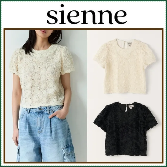 Sienne  |Street Style Plain Short Sleeves Shirts & Blouses