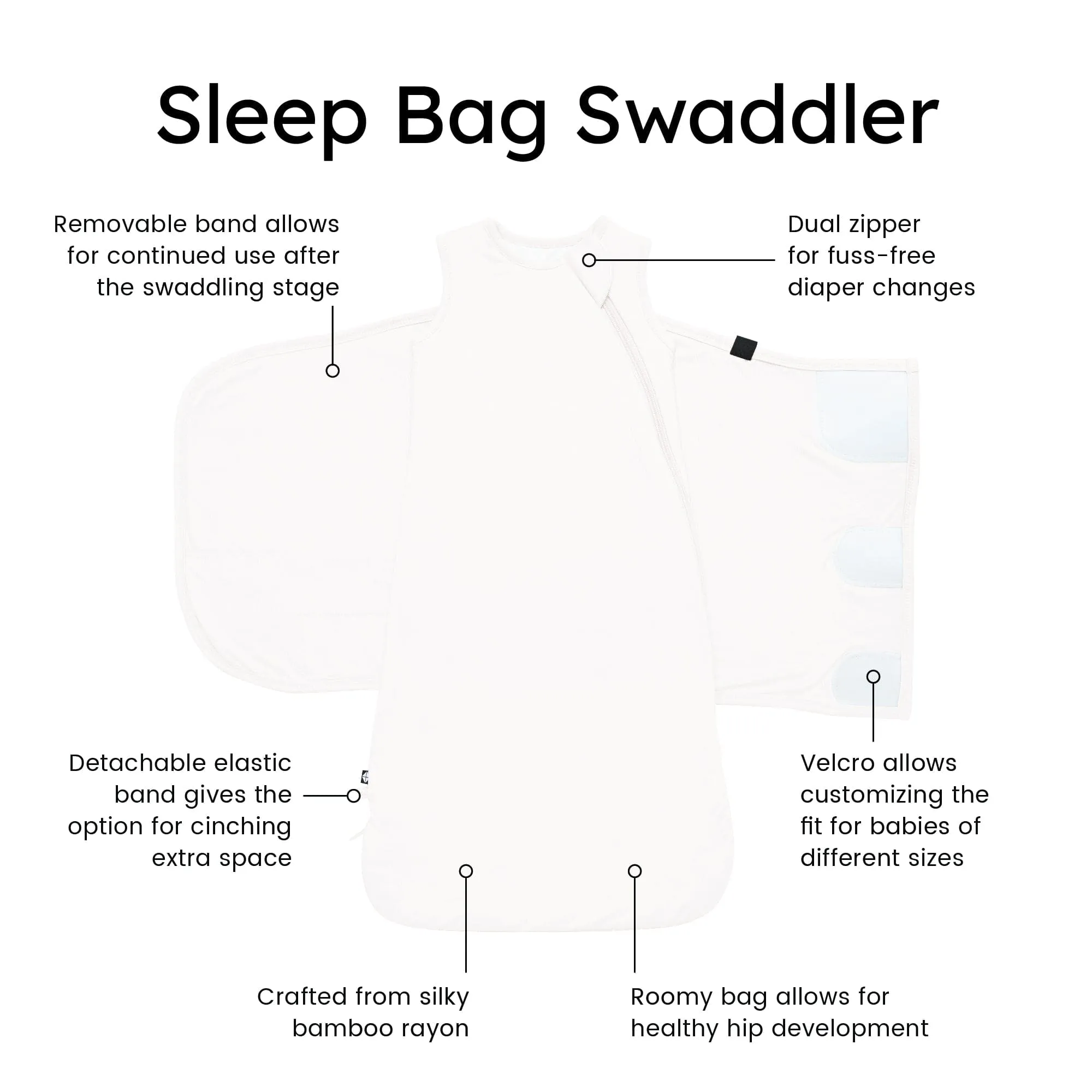 Sleep Bag Swaddler in Cloud